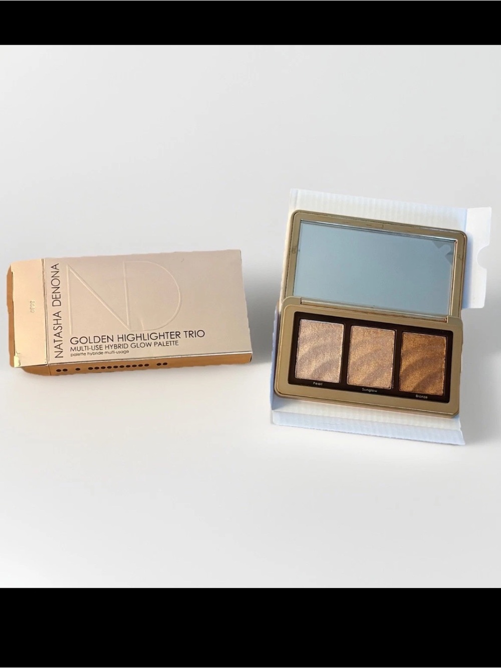 NATASHA DENONA Golden Highlight Trio FACE BODY GLOW PALLETTE Cream-Powder ITALY